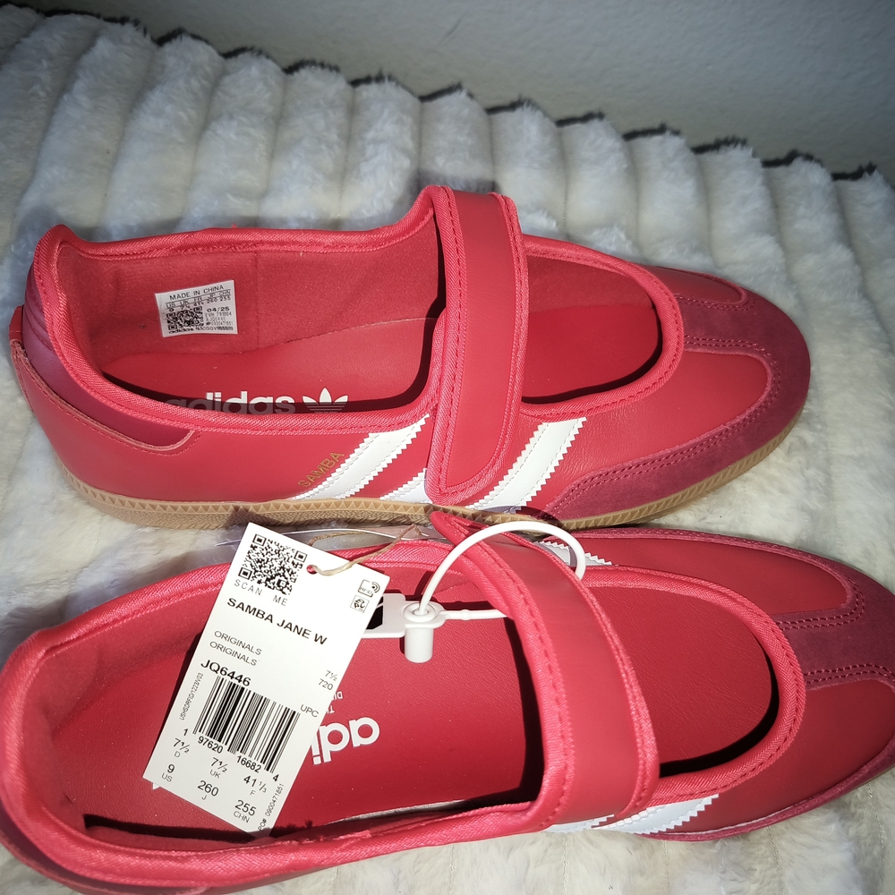 Adidas Samba Jane Women’s Mary Jane Sneakers in Red Size 9